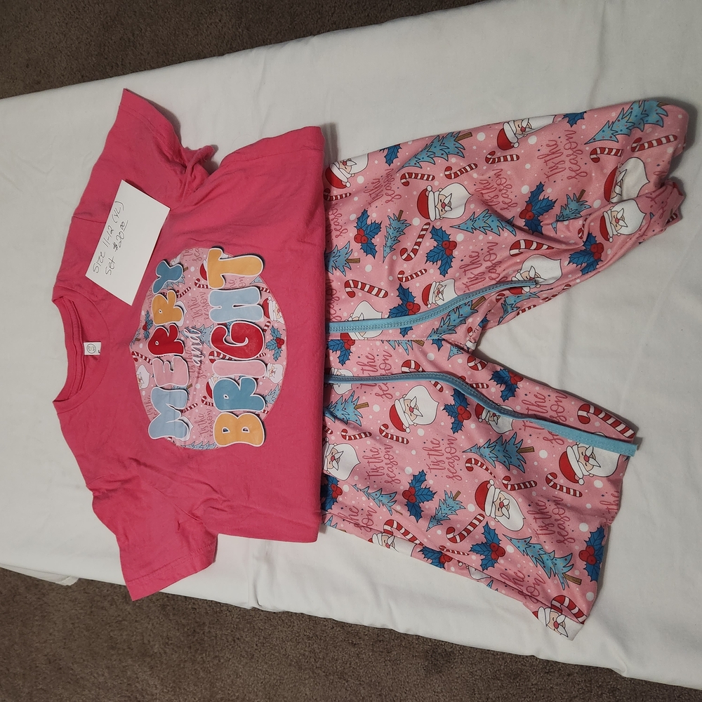 Merry & Bright Kids Pajamas - Pink